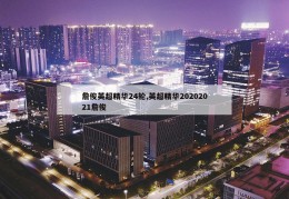 詹俊英超精华24轮,英超精华20202021詹俊