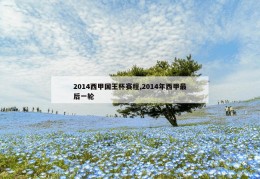 2014西甲国王杯赛程,2014年西甲最后一轮