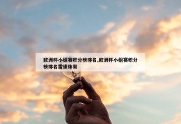 欧洲杯小组赛积分榜排名,欧洲杯小组赛积分榜排名雷速体育