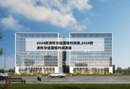 2024欧洲杯分组赛程时间表,2024欧洲杯分组赛程时间表格