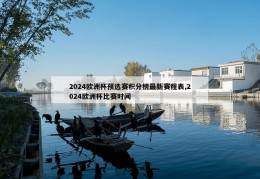 2024欧洲杯预选赛积分榜最新赛程表,2024欧洲杯比赛时间