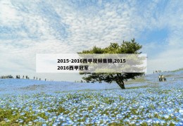 2015-2016西甲视频集锦,20152016西甲冠军